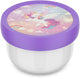 Mepal fruitbox campus - 300 ml - inclusief fruitvorkje - sluit goed af - snackdoosje - unicorn glow