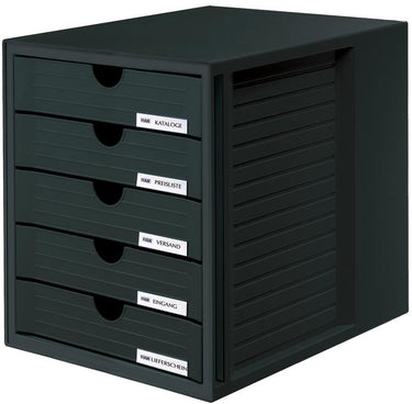 Han ladekast - 5 gesloten laden - zwart - ha-1450-13