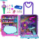 Polly pocket - pollyville resort rolkoffer - speelfigurenset