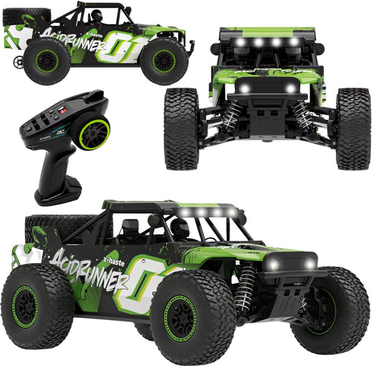 Overmax x-haste rc auto 4x4 – rc car 1:20 – tot 30 km u – 370 brushed motor – led verlichting 5 kleuren – versterkt nylon chassis – veervering – rtr – li-ion 7,4v 600 mah – offroad monster truck met controller