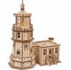 Ugears houten 3d model - split rock vuurtoren met licht