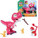 Paw patrol - de dino film - hear me roar rhubarb, speelgoeddinosaurus van 17,7 cm met geactiveerde geluiden, marshall-actiefiguur en 2 dinofiguren
