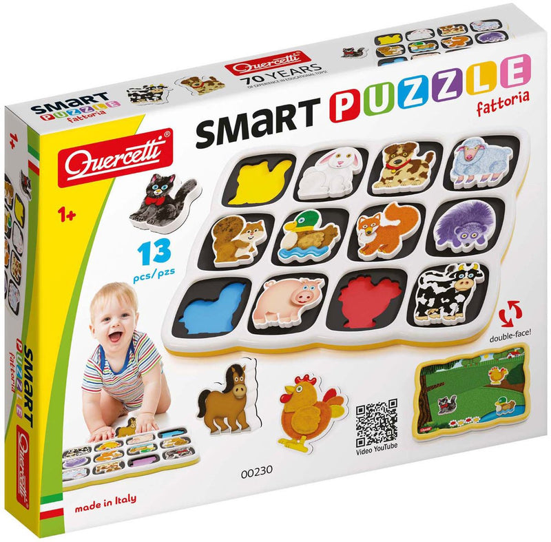 Load image into Gallery viewer, Quercetti vormenpuzzel boerderij junior 12 stukjes
