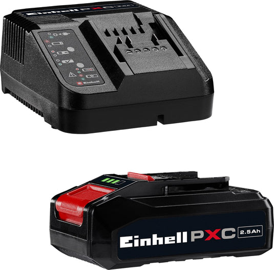 Einhell 18 v 2.5 ah power x-change starter kit - 1x 2.5 ah accu en snellader - universeel voor alle power x-change machines