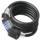 Abus spiraalkabelslot raydo pro 1450 185 + texkf-houder - cijferslot met verlichte led-cijferwielen - -security level 4 - 185 cm