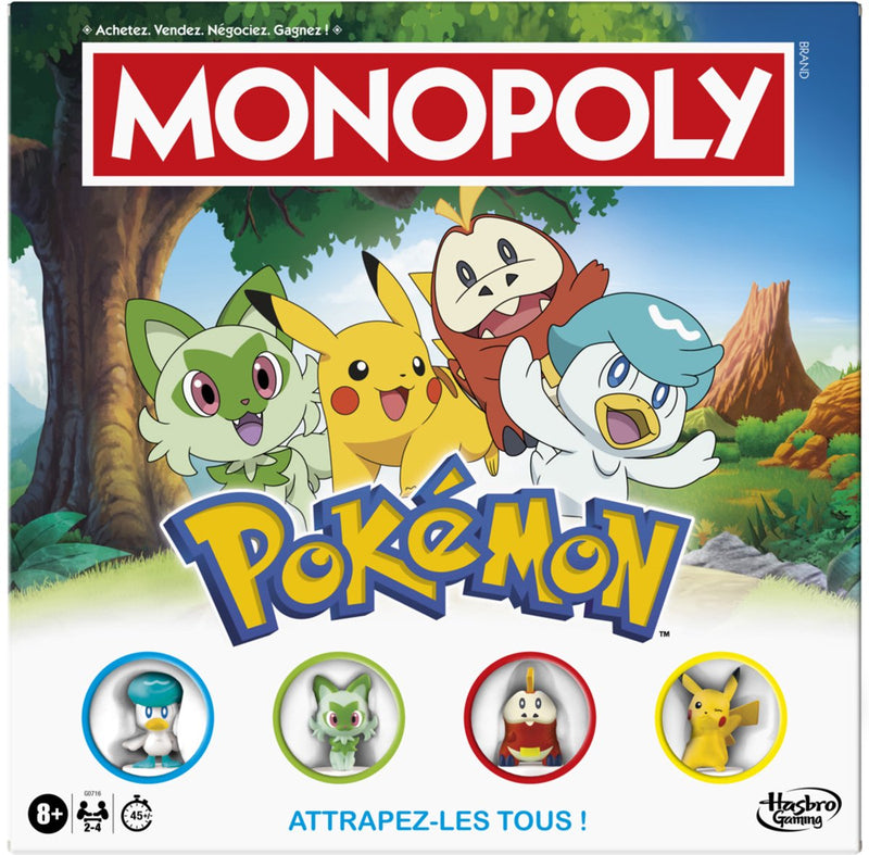 Load image into Gallery viewer, Monopoly édition pokémon, jeu de plateau pour enfants et fans de pokémon, jeux familiaux, à partir de 8 ans
