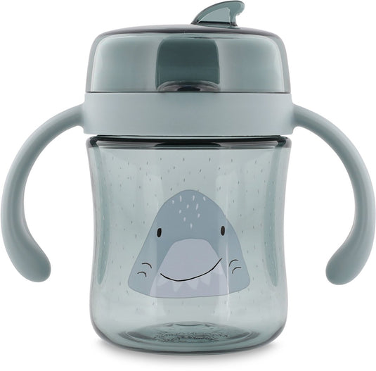 Trixie | 360° drinkbeker met handvatten - mr. shark - gemakkelijk vast te pakken - lekvrij - tritan - vaatwasserbestendig
