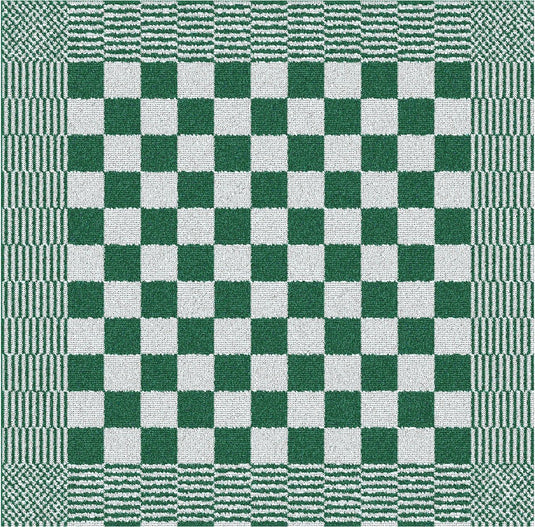 Ddddd barbeque keukendoek - set van 6 - katoen - geruit - 50x55 cm - groen