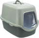 Trixie be eco - kattenbak vico - met kap - gerecycled - antraciet groen - 56x40x40 cm