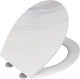 Wenko wc bril menin met structuurprint - antibacterieel duroplast - easy-close softclose sluiting - fix-clip bevestiging afklikbaar in rvs - toiletbril decor met structuur - toiletzitting met print