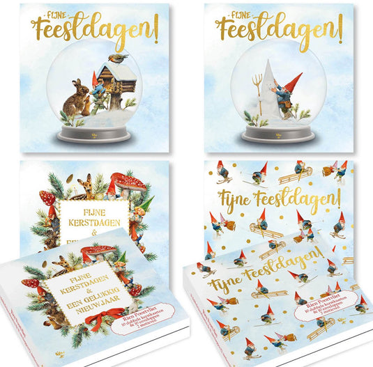 Rien poortvliet kabouter kerstkaarten - set 3