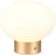 Rl live your light reality earl - tafellamp - messing mat - incl. 1x smd 2w - touch functie - oplaadbaar - snoerloos - wit glas