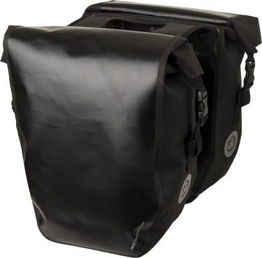 Agu dubbele fietstas shelter - zwart - 42l - waterdicht - mik compatible