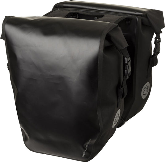 Agu dubbele fietstas shelter - zwart - 42l - waterdicht - mik compatible