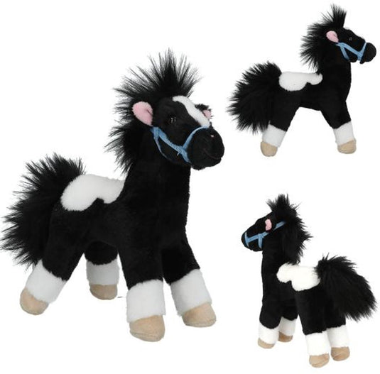 Depesche miss melody knuffel paard zwart-wit 18 cm.