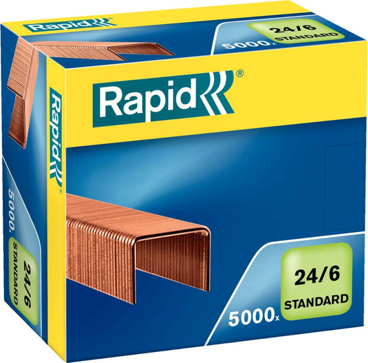 Rapid nietjes 24 6 koper doos van 5.000 nietjes