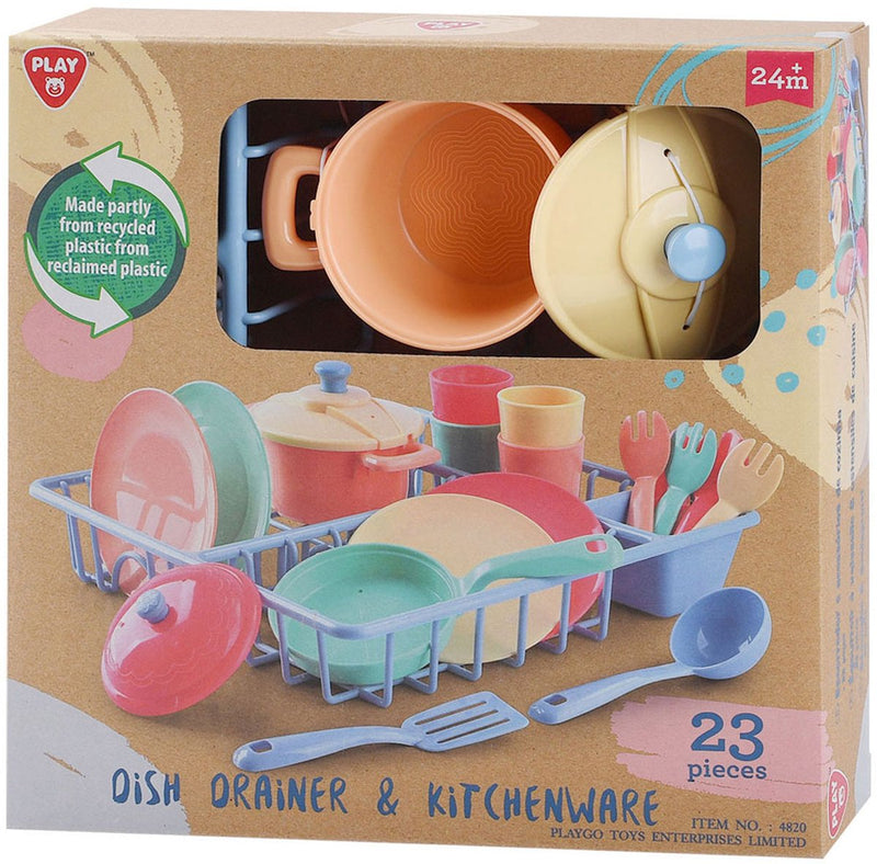 Load image into Gallery viewer, Playgo wasrek met keukenaccessoires - 23dlg
