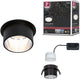 Paulmann led-inbouwlamp 3-step-dim gil coin ip44 rond 68 mm coin 6w 470lm 230v dimbaar 2700k zwart mat, staal geborsteld