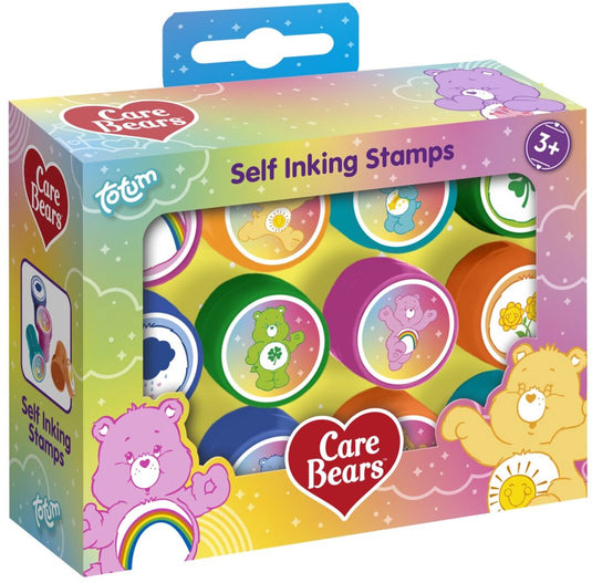 Totum care bears troetelbeertjes - zelfinktende stempels 12 stuks - creatief speelgoed vanaf 3 jaar meisjes en jongens knutselen