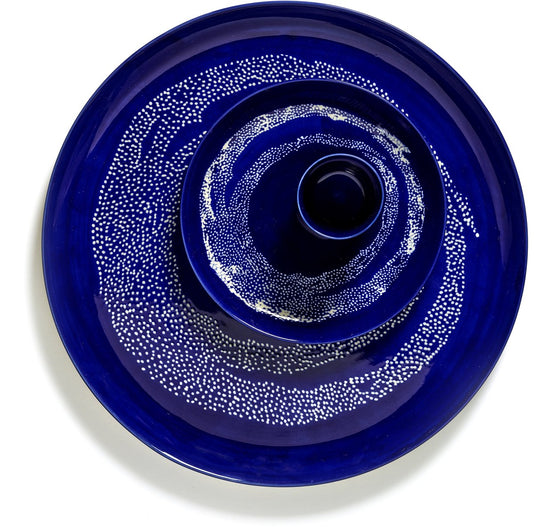 Serax - ottolenghi feast - bord s - donkerblauw wit - 19 ø - 2 stuks