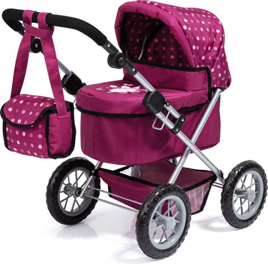 Bayer design - poppenwagen trendy - paars met stippen