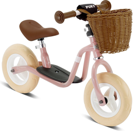 Puky loopfiets - lr m - retro roze - met mandje - vanaf 2 jaar