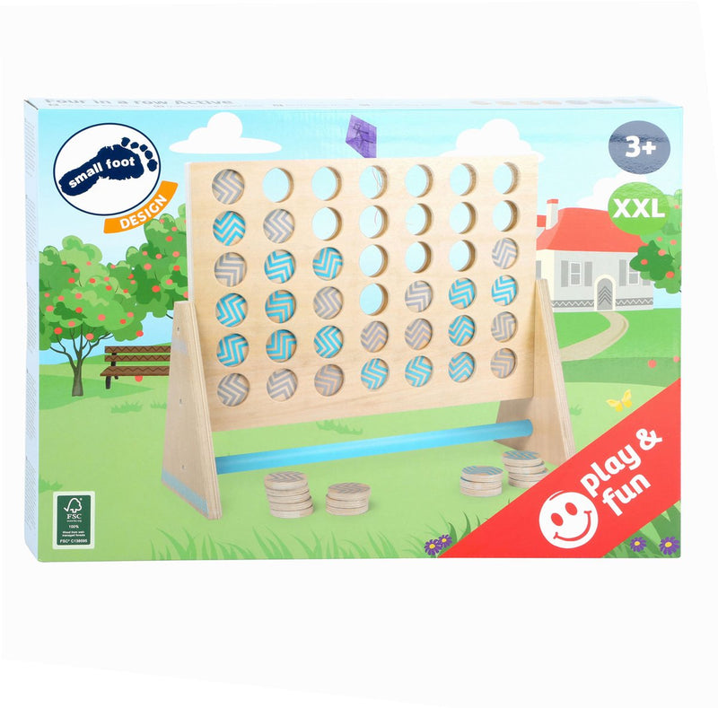 Load image into Gallery viewer, Small foot - houten spel four in a row xxl, 43dlg.
