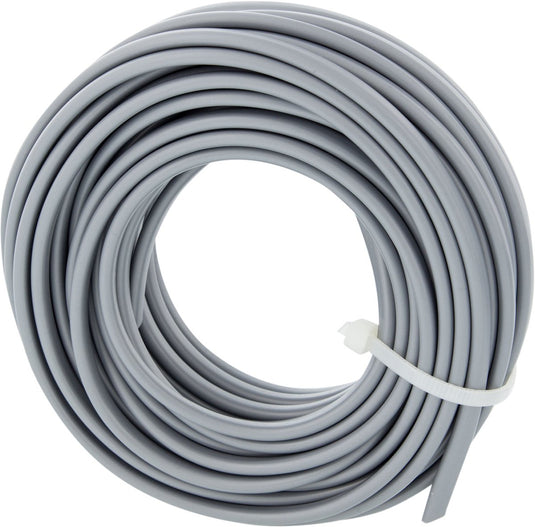 Q-link huishoudsnoer plat - belastbaar tot 1200w - 2 x 0.75 mmâ² - 10 m - zilver