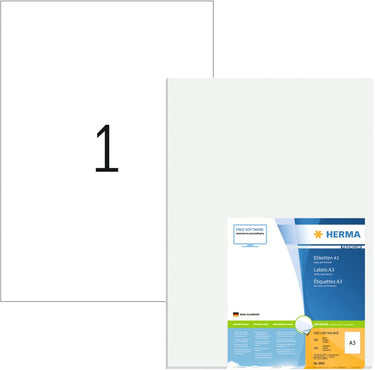 Herma a3 labels white 297x420 superprint 100 pcs.