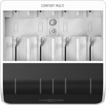 Ansmann comfort multi batterijlader nimh aaa (potlood), aa (penlite), c (baby), d (mono), 9 v (blok)