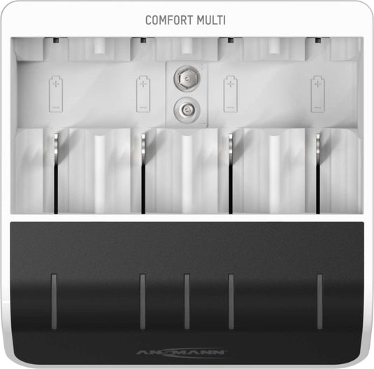 Ansmann comfort multi batterijlader nimh aaa (potlood), aa (penlite), c (baby), d (mono), 9 v (blok)