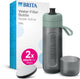 Brita - fill go - drinkfles active voor volwassenen - 0,6l - limoengroen - inclusief 1 microdisc filterpatroon - ideaal voor drinkflessen