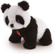 Trudi - sweet collection knuffel panda 8 cm - handgemaakt in italie - zacht pluche - knuffeldier voor jongens en meisjes - zwart wit - 6x7x8 cm maat xxs