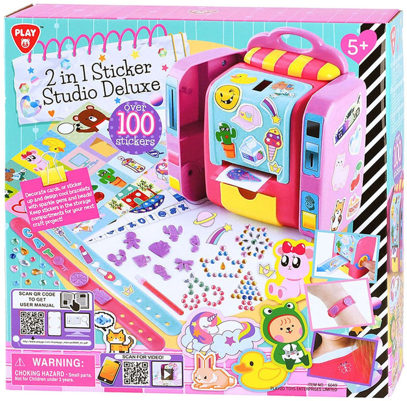 Load image into Gallery viewer, Playgo 2in1 sticker studio deluxe - incl 100 stickers en armbandjes
