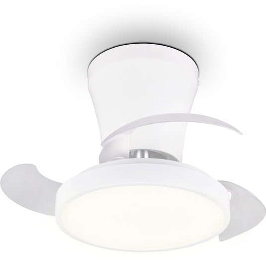 Rl live your light reality moss - ventilator - wit - incl. 1x smd 13 w - afstandsbediening - geintegreerde dimmer - traploos instelbare lichtkleur - geheugenfunctie - zomer- en wintermodus - 6 snelheidsniveaus