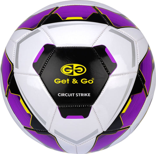 Get go voetbal - circuit strike - wit paars - maat 5 - ø ca. 22 cm