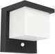 Eglo frigento solar wandlamp buiten - sensor - oplaadbaar - 15 cm - zwart melkkleurig