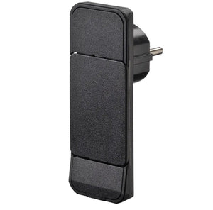 Bachmann cee 7 7 geaarde stroomstekker | haaks (plat) met hendel | zwart