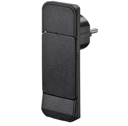 Bachmann cee 7 7 geaarde stroomstekker | haaks (plat) met hendel | zwart