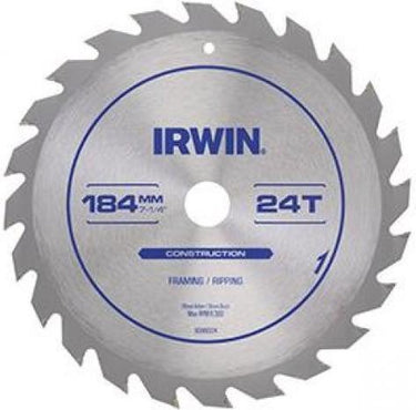 Irwin construction serie - cirkelzaagblad - 165mm - 30 tanden - antivibratie sleuven