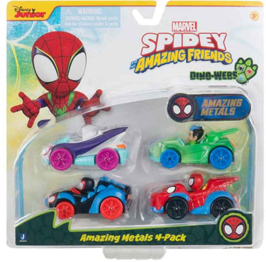 Jazwares spidey and his amazing friends - 4 bundle pack amazing metals