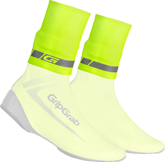 Gripgrab - cyclingaiter hi-vis regen wielren overschoenen cuffs neopreen manchetten - geel hi-vis - unisex - maat s m