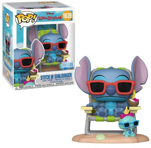 Funko pop! plus: disney lilo stitch - stitch in sunlounger #1639 special edition