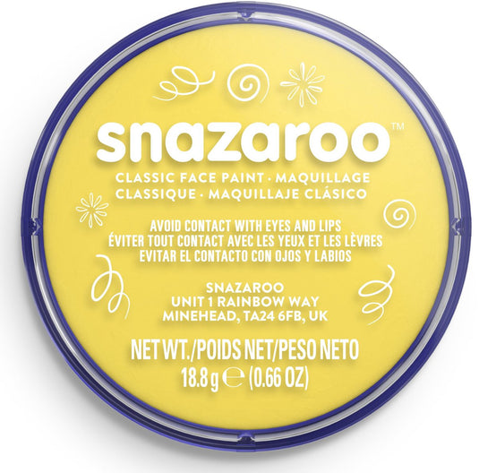 Snazaroo 1118222 - bright yellow - 18ml aqua schmink kinderschmink voor kinderen en volwassenen