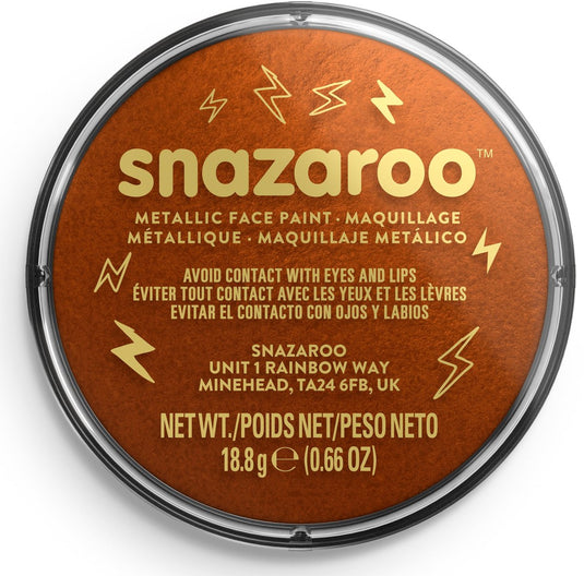Snazaroo 1118755 - metallic copper- 18ml aqua schmink kinderschmink voor kinderen en volwassenen