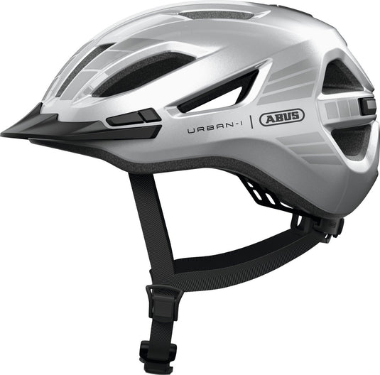 Abus fietshelm urban-i 4.0 lr signal silver m - 54-58 cm - zilver - geschikt voor gebruik op elektrische fietsen - stadsfietsen - 260 g