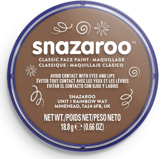 Snazaroo 1118911 - beige brown - 18ml aqua schmink kinderschmink voor kinderen en volwassenen