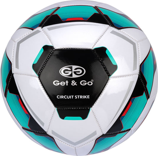 Get go voetbal - circuit strike - wit groen - maat 5 - ø ca. 22 cm