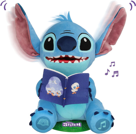 Imc toys disney stitch verhalenverteller - nl en fr - interactieve knuffel met licht, geluid en verhalen