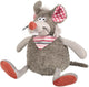 Flamingo hondenspeelgoed – molly muis grijs 32cm – extra zachte pluche hondenspeelgoed met squeaker – knuffelspeeltje voor honden